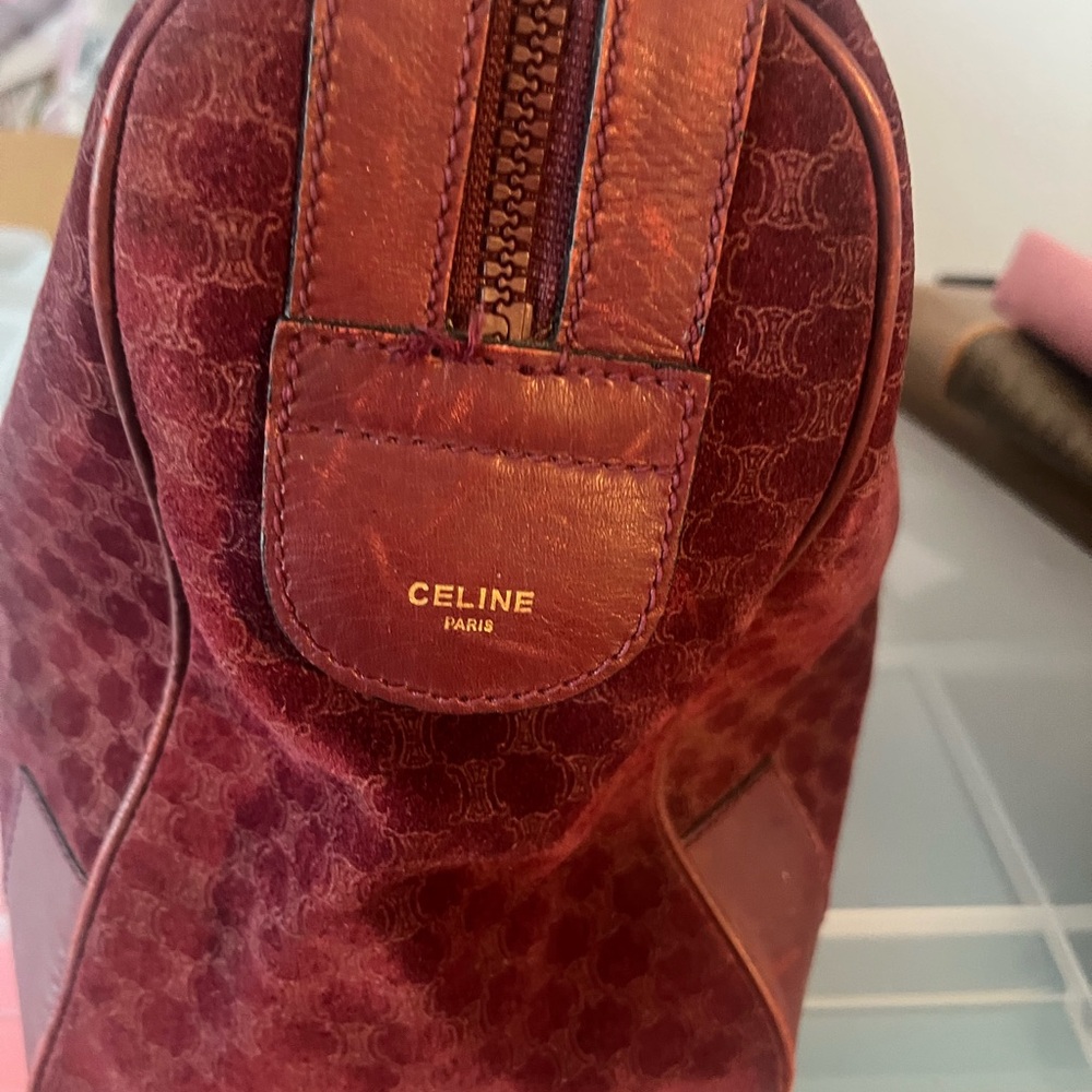Celine Suede Boston Bag Large - Picture 7 of 15